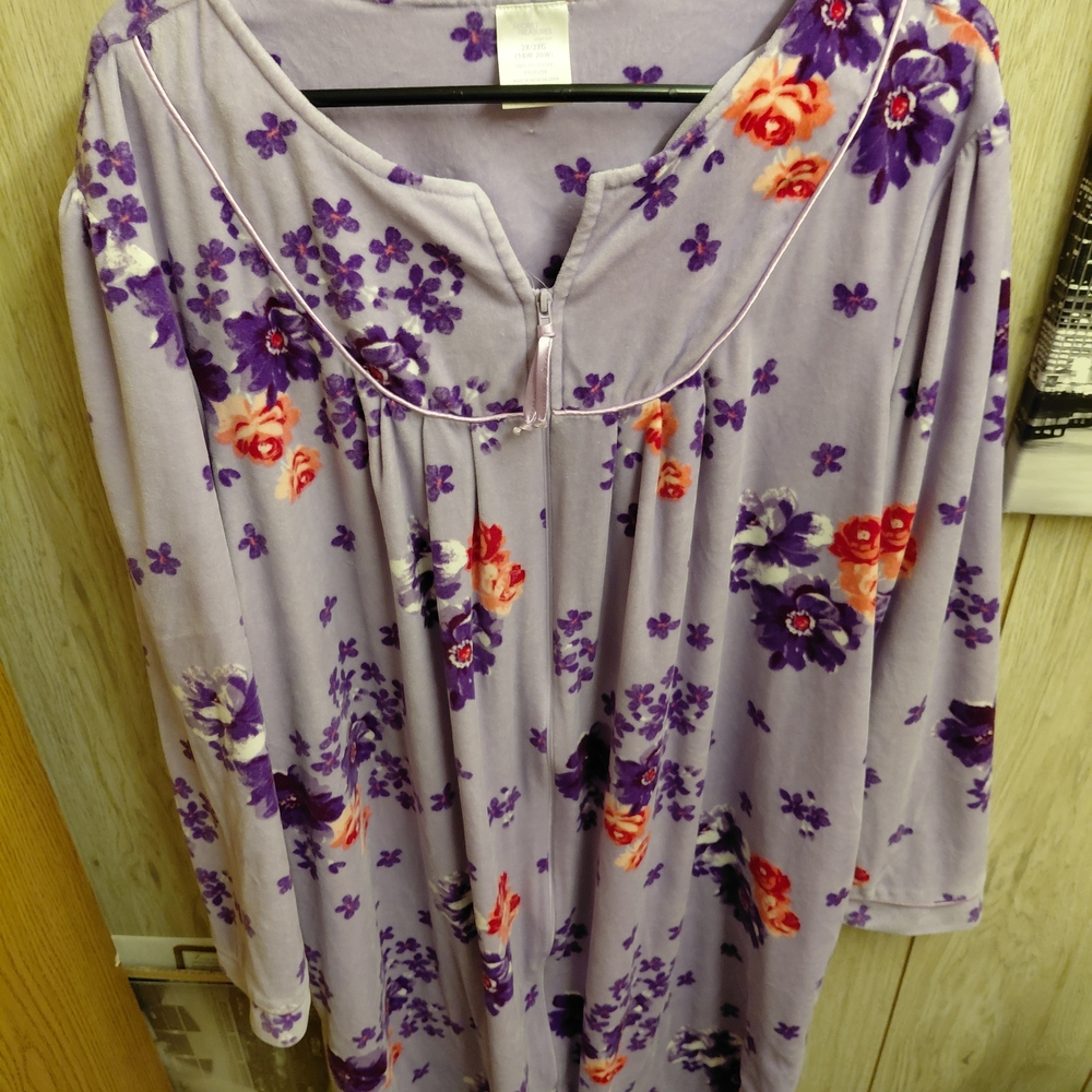 Secret Treasures Duster 2xl Purple Floral